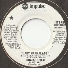 画像をギャラリービューアに読み込む, Brass Fever - Lady Marmalade / Back At The Chicken Shack (7 inch Record / Used)