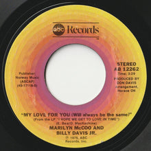 画像をギャラリービューアに読み込む, Marilyn McCoo And Billy Davis Jr. - Your Love / My Love For You (Will Always Be The Same) (7 inch Record / Used)