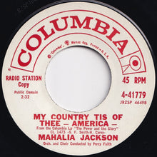 画像をギャラリービューアに読み込む, Mahalia Jackson - My Country Tis Of Thee - America / Onward Christian Soldiers (7 inch Record / Used)