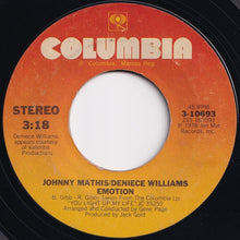 Load image into Gallery viewer, Johnny Mathis, Deniece Williams - Too Much, Too Little, Too Late / Emotion (7 inch Record / Used)