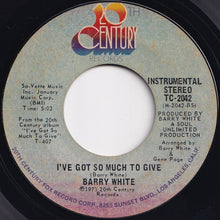 画像をギャラリービューアに読み込む, Barry White - I've Got So Much To Give / (Instrumental) (7 inch Record / Used)