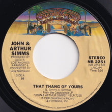 画像をギャラリービューアに読み込む, John & Arthur Simms - That Thang Of Yours / I'm Gonna Miss You (7 inch Record / Used)