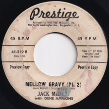 画像をギャラリービューアに読み込む, Jack McDuff, Gene Ammons - Mellow Gravy (Part 1) / (Part 2) (7 inch Record / Used)