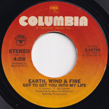 Load image into Gallery viewer, Earth, Wind & Fire - Got To Get You Into My Life / I'll Write A Song For You (7 inch Record / Used)