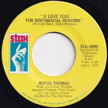 Load image into Gallery viewer, Rufus Thomas - The World Is Round / (I Love You) For Sentimental Reasons (7 inch Record / Used)