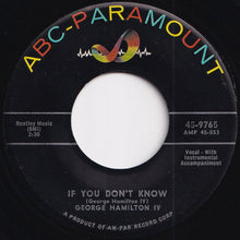 画像をギャラリービューアに読み込む, George Hamilton IV - A Rose And A Baby Ruth / If You Don't Know (7 inch Record / Used)