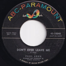 画像をギャラリービューアに読み込む, Paul Anka - Put Your Head On My Shoulder / Don't Ever Leave Me (7 inch Record / Used)