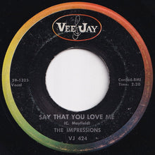 画像をギャラリービューアに読み込む, Impressions - Senorita I Love You / Say That You Love Me (7 inch Record / Used)