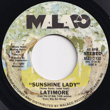 画像をギャラリービューアに読み込む, Latimore - Sunshine Lady / There's No Limit To My Love (7 inch Record / Used)