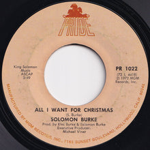 画像をギャラリービューアに読み込む, Solomon Burke - All I Want for Christmas / I Can't Stop Loving You (Part 1) (7 inch Record / Used)