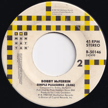 画像をギャラリービューアに読み込む, Bobby McFerrin - Don't Worry, Be Happy (Edit) / Simple Pleasures (7 inch Record / Used)