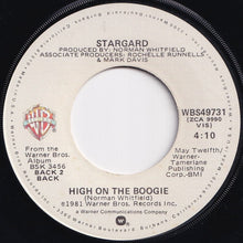 画像をギャラリービューアに読み込む, Stargard - High On The Boogie / Diary (7 inch Record / Used)