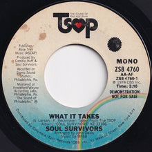 画像をギャラリービューアに読み込む, Soul Survivors - What It Takes (Mono) / (Stereo) (7 inch Record / Used)