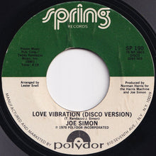 画像をギャラリービューアに読み込む, Joe Simon - Love Vibration / (Disco Version) (7 inch Record / Used)