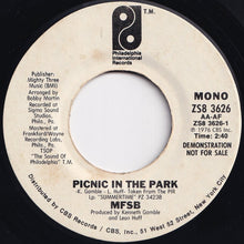 画像をギャラリービューアに読み込む, MFSB - Picnic In The Park (Mono) / (Stereo) (7 inch Record / Used)