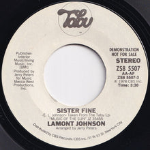 画像をギャラリービューアに読み込む, Lamont Johnson - Sister Fine (Mono) / (Stereo) (7 inch Record / Used)