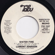 画像をギャラリービューアに読み込む, Lamont Johnson - Sister Fine (Mono) / (Stereo) (7 inch Record / Used)
