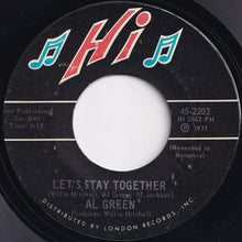 Load image into Gallery viewer, Al Green - Let's Stay Together / Tomorrow's Dream (7 inch Record / Used)