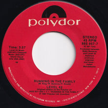 Load image into Gallery viewer, Level 42 - Running In The Family / Fashion Fever (7 inch Record / Used)