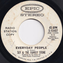 画像をギャラリービューアに読み込む, Sly & The Family Stone - Everyday People / Sing A Simple Song (7 inch Record / Used)
