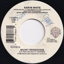 Load image into Gallery viewer, Karyn White - Secret Rendezvous (Edit) / Tell Me Tomorrow (LP Version) (7 inch Record / Used)