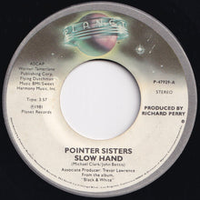 Load image into Gallery viewer, Pointer Sisters - Slow Hand / Holdin' Out For Love (7 inch Record / Used)
