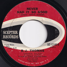 画像をギャラリービューアに読み込む, B.J. Thomas - Raindrops Keep Fallin' on My Head / Never Had It so Good (7 inch Record / Used)