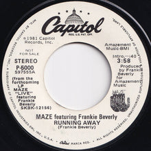 Load image into Gallery viewer, Maze Featuring Frankie Beverly - Running Away / Running Away (7 inch Record / Used)