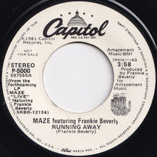 Load image into Gallery viewer, Maze Featuring Frankie Beverly - Running Away / Running Away (7 inch Record / Used)