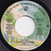 Load image into Gallery viewer, Ashford & Simpson - By Way Of Love's Express / Too Bad (7 inch Record / Used)