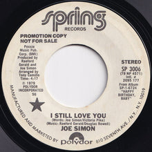 画像をギャラリービューアに読み込む, Joe Simon - Hooked On Disco Music / I Still Love You (7 inch Record / Used)