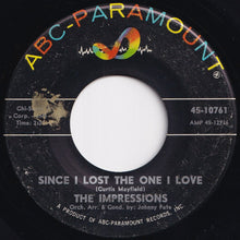 Load image into Gallery viewer, Impressions - Falling In Love With You / Since I Lost The One I Love (7 inch Record / Used)