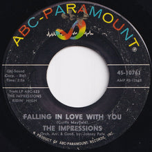 Load image into Gallery viewer, Impressions - Falling In Love With You / Since I Lost The One I Love (7 inch Record / Used)