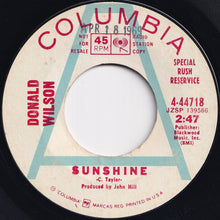 画像をギャラリービューアに読み込む, Donald Wilson - Sunshine / Find Somebody (7 inch Record / Used)