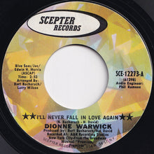 画像をギャラリービューアに読み込む, Dionne Warwick - I'll Never Fall In Love Again / What The World Needs Now Is Love (7 inch Record / Used)