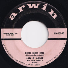 Load image into Gallery viewer, Jan & Arnie - Jennie Lee / Gotta Getta Date (7 inch Record / Used)