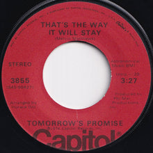 画像をギャラリービューアに読み込む, Tomorrow's Promise - That's The Way It Will Stay / The Only One For Me (7 inch Record / Used)