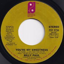 画像をギャラリービューアに読み込む, Billy Paul - You're My Sweetness / Me & Mrs. Jones (7 inch Record / Used)