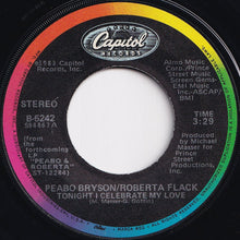 Load image into Gallery viewer, Peabo Bryson / Roberta Flack - Tonight I Celebrate My Love / Born To Love (7 inch Record / Used)