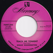 画像をギャラリービューアに読み込む, Dinah Washington - Teach Me Tonight / Wishing Well (7 inch Record / Used)