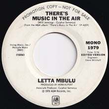 画像をギャラリービューアに読み込む, Letta Mbulu - There's Music In The Air (Stereo) / (Mono) (7 inch Record / Used)