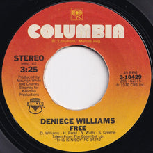 Load image into Gallery viewer, Deniece Williams - Free / Cause You Love Me Baby (7 inch Record / Used)