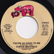 Load image into Gallery viewer, Curtis Mayfield - Between You Baby And Me / You're So Good To Me (7 inch Record / Used)