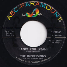 画像をギャラリービューアに読み込む, Impressions - Keep On Pushing / I Love You (Yeah) (7 inch Record / Used)