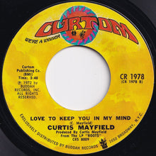 画像をギャラリービューアに読み込む, Curtis Mayfield - Superfly / Love To Keep You In My Mind (7 inch Record / Used)