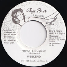 画像をギャラリービューアに読み込む, Weekend - Private Number / Private Number (7 inch Record / Used)