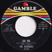 画像をギャラリービューアに読み込む, Intruders - Sad Girl / Let's Go Downtown (7 inch Record / Used)
