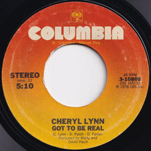 Load image into Gallery viewer, Cheryl Lynn - Got To Be Real / Come In From The Rain (7 inch Record / Used)