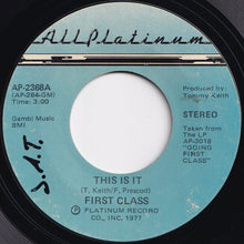 画像をギャラリービューアに読み込む, First Class - This Is It / Filled With Desire (7 inch Record / Used)