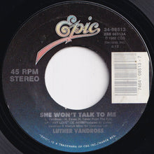 画像をギャラリービューアに読み込む, Luther Vandross - She Won't Talk To Me / (Instrumental) (7 inch Record / Used)